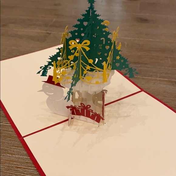 NWT pop up laser cut greeting card Christmas Tree - Picture 2 of 4